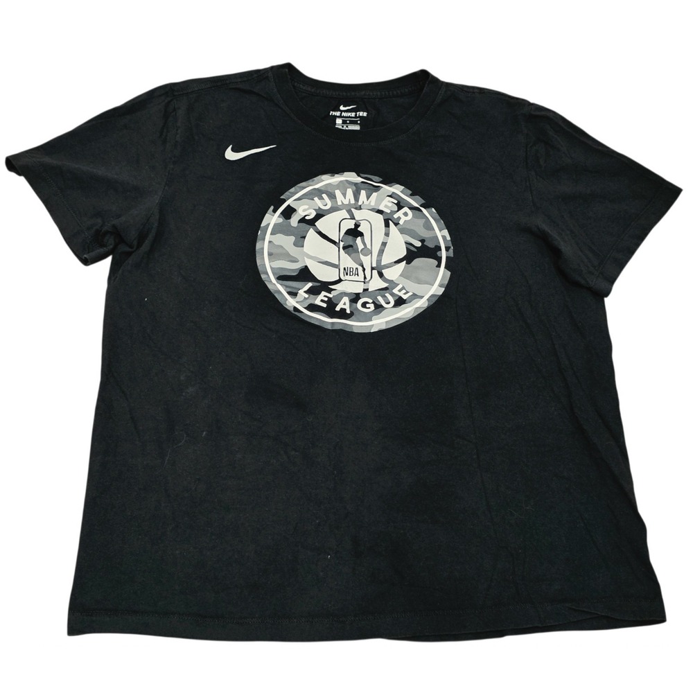 Nike NBA Summer League T-Shirt Men's Large Black Camo Basketball The Nike Tee